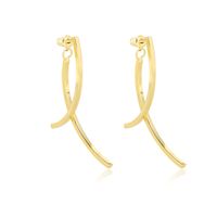 1 Pair Simple Style Classic Style Solid Color Plating Iron Gold Plated Ear Studs main image 3