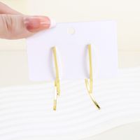 1 Pair Simple Style Classic Style Solid Color Plating Iron Gold Plated Ear Studs main image 1