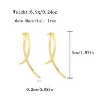 1 Pair Simple Style Classic Style Solid Color Plating Iron Gold Plated Ear Studs main image 2