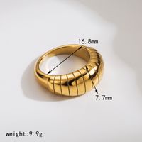 Basic Simple Style Solid Color 304 Stainless Steel 18K Gold Plated Rings In Bulk sku image 2