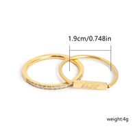 Simple Style Classic Style Solid Color 304 Stainless Steel Gold Plated Zircon Rings In Bulk sku image 1