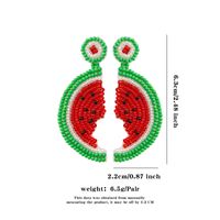 1 Paar Ferien Bohemien Tropisch Wassermelone Perlen Handgemacht Glas Tropfenohrringe sku image 1