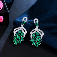 1 Pair Casual Elegant Plant Flower Plating Inlay Copper Zircon White Gold Plated Drop Earrings main image 7
