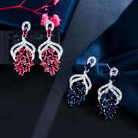 1 Pair Casual Elegant Plant Flower Plating Inlay Copper Zircon White Gold Plated Drop Earrings main image 11
