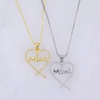 Copper 18K Gold Plated Elegant Sweet Plating Inlay Heart Shape Zircon Pendant Necklace main image 4