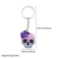 Exaggerated Funny Skull Arylic Alloy Halloween Bag Pendant Keychain main image 2