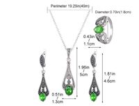 Ethnic Style Bohemian Water Droplets Alloy Inlay Zircon Women's Jewelry Set main image 2