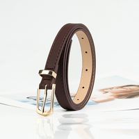 Cute Sweet Simple Style Solid Color Pu Leather Alloy Plating Women's Leather Belts sku image 10