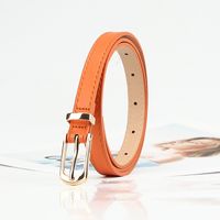 Cute Sweet Simple Style Solid Color Pu Leather Alloy Plating Women's Leather Belts sku image 8