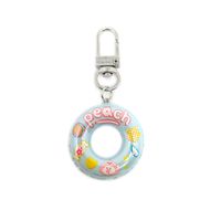 Décontractée Style De Bande Dessinée Mignon Animal Rond Fruit Alliage Résine Pendentif De Sac Porte-Clés sku image 4