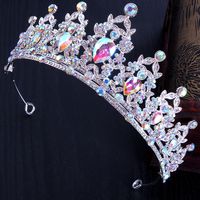 Glamour Luxueux Dame Couronne Alliage Placage Incruster Zircon Couronne sku image 15