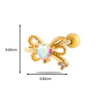 1 Piece Ear Cartilage Rings & Studs Simple Style Classic Style Heart Shape Flower Butterfly Copper Inlay Zircon Ear Cartilage Rings & Studs main image 10