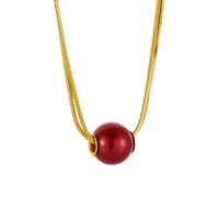 Edelstahl 304 18 Karat Vergoldet Einfacher Stil Klassischer Stil Überzug Einfarbig Halskette Mit Anhänger main image 5
