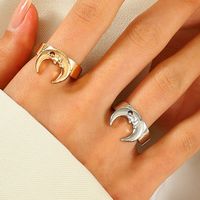 Basic Simple Style Classic Style Moon Alloy Women's Open Rings main image 1