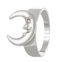 Basic Simple Style Classic Style Moon Alloy Women's Open Rings sku image 1