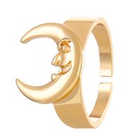 Basic Simple Style Classic Style Moon Alloy Women's Open Rings sku image 2