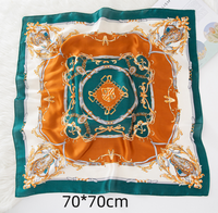 Women's Lady Modern Style Classic Style Printing Square Satin Silk Scarf main image 2