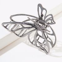 Women's Sweet Artistic Solid Color Butterfly Alloy Criss Cross Hollow Out Hair Claws sku image 4