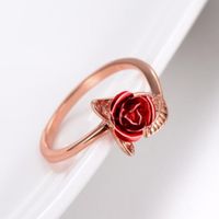 IG Style Lady Classic Style Rose Alloy Women's Open Rings main image 4