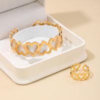 Simple Style Classic Style Heart Shape Alloy Hollow Out Women's Jewelry Set main image 2