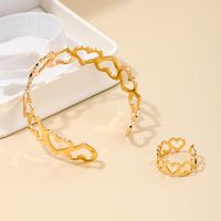 Simple Style Classic Style Heart Shape Alloy Hollow Out Women's Jewelry Set sku image 1