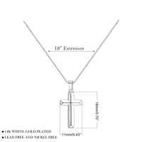 304 Stainless Steel Simple Style Classic Style Cross Pendant Necklace main image 5