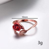IG Style Lady Classic Style Rose Alloy Women's Open Rings main image 2