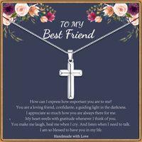 304 Stainless Steel Simple Style Classic Style Cross Pendant Necklace sku image 3