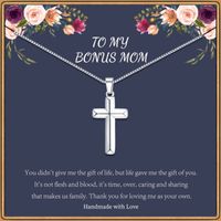 304 Stainless Steel Simple Style Classic Style Cross Pendant Necklace main image 7