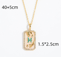 Le Cuivre De Base Style Moderne Style Classique Placage Incruster Géométrique Constellation Zircon Pendentif main image 2