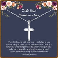 304 Stainless Steel Simple Style Classic Style Cross Pendant Necklace sku image 9