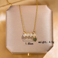304 Stainless Steel Gold Plated Elegant Lady Streetwear Inlay Geometric Flower Butterfly Acrylic Zircon Pendant Necklace main image 6