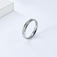 Simple Style Solid Color 304 Stainless Steel 18K Gold Plated Rhinestones Rings In Bulk main image 3