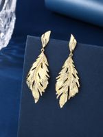 1 Pair Elegant Glam Solid Color Plating Inlay Copper Zircon 18K Gold Plated Drop Earrings main image 3