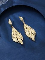 1 Pair Elegant Glam Solid Color Plating Inlay Copper Zircon 18K Gold Plated Drop Earrings main image 2