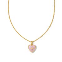 Shell Copper Gold Plated Casual Modern Style Classic Style Plating Inlay Heart Shape Artificial Crystal Earrings Necklace main image 4