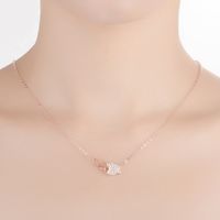 Copper Simple Style Classic Style Inlay Solid Color Zircon Pendant Necklace main image 4