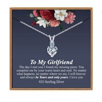 Sterling Silver IG Style MAMA Sweet Inlay Heart Shape Zircon Pendant Necklace main image 6