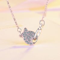 Le Cuivre Style Simple Style Classique Incruster Couleur Unie Zircon Pendentif main image 2