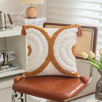 Casual Square Stripe Tufting Pillow Cases sku image 6