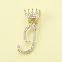 1 Piece 57MM Alloy Rhinestones Letter Crown Pendant main image 3