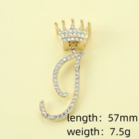 1 Piece 57MM Alloy Rhinestones Letter Crown Pendant main image 2