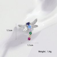 1 Pair Elegant Simple Style Butterfly Plating Inlay Sterling Silver Zircon White Gold Plated Ear Studs sku image 2