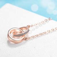 Copper Simple Style Classic Style Inlay Solid Color Rhinestones Pendant Necklace main image 4