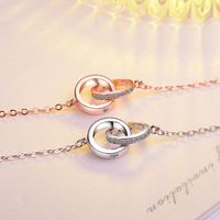Copper Simple Style Classic Style Inlay Solid Color Rhinestones Pendant Necklace main image 3