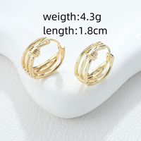 1 Piece Casual Simple Style Solid Color Alloy Earrings main image 2