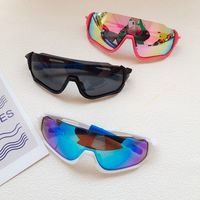 Y2K Casual Sports Solid Color Pc Resin Avaitor Half Frame Kids Sunglasses main image 1
