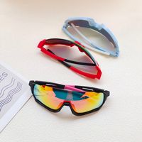 Y2K Casual Sports Solid Color Pc Resin Avaitor Half Frame Kids Sunglasses main image 4