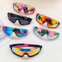 Y2K Casual Sports Solid Color Pc Resin Avaitor Half Frame Kids Sunglasses main image 6