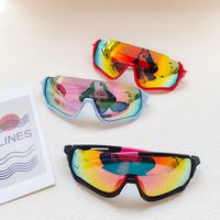 Y2K Casual Sports Solid Color Pc Resin Avaitor Half Frame Kids Sunglasses main image 3